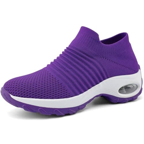 Non-Slip Arch Support Walking Shoes for Women | breathable Mesh Tennis Sneakers
