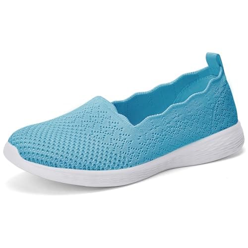 Puxowe Women's Lightweight Slip-On Walking Loafer-Shoes Memory Foam Round Toe
