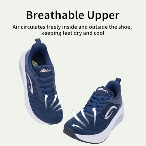 Women's Wide Toe Box Arch Support Walking Shoes for Plantar Fasciitis