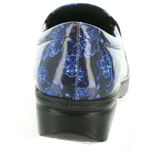 Easy Street Easy Works Tiffany Navy Floral Patent Shoes