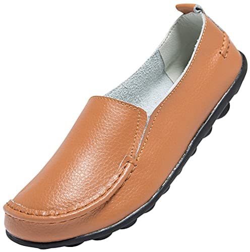 ANYUETE Women's Comfortable Leather Flat Loafers