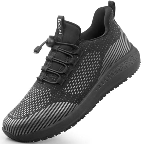 Non-Slip Shoes for Men: Waterproof Work Shoes for Kitchen & Restaurant Black
