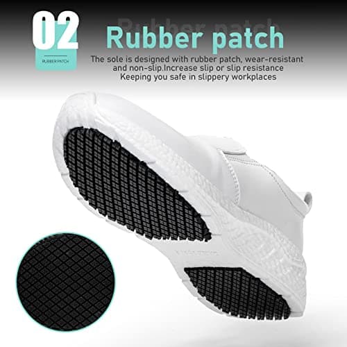 LMQLZHYC Non-Slip Work Shoes for Women, Suitable for Restaurant and Nursing Staff