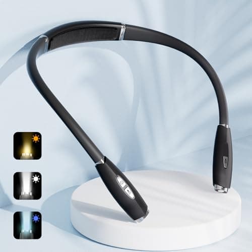 Rechargeable LED Reading Light for Bed, 3 Brightness Levels, Bendable Neck Lamp