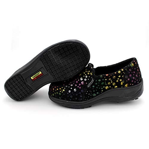 Womens Leather Slip Resistant Nursing Work Clogs
