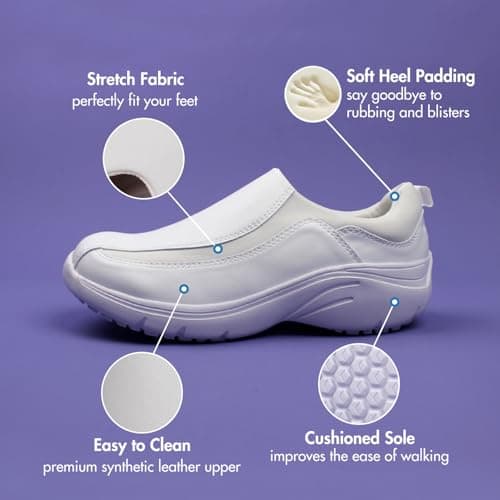 Hawkwell Women's Lightweight Slip-On Nursing Shoes