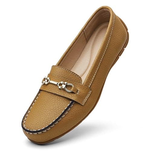 KORDAL Women's Lightweight & Comfortable Leather Loafers for Casual & Business