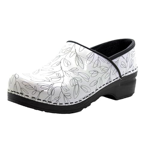 BJORK Swedish Comfort Women's Printed Leather Clogs
