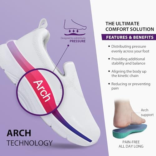 Hawkwell Women's Slip-On Arch Support Nursing Shoes