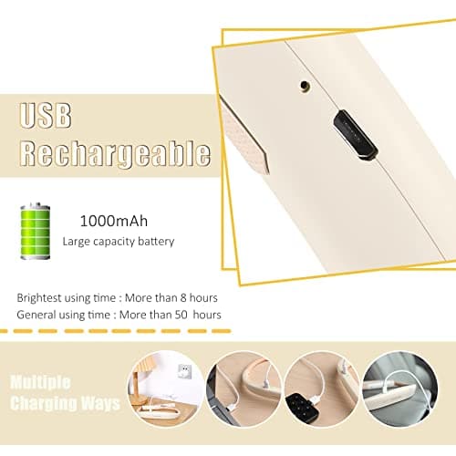Rechargeable Neck Reading Light with Adjustable Color Temperatures and Brightness, Ideal for Knitting, Crafting, Crochet, Camping, and Bedtime Reading