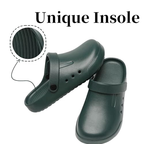 Nicely Cushioned Mens & Womens Garden Slippers for Outdoor Beach Lightweight Breathable Slip-On Comfort