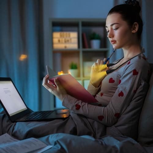 3 Pcs LED Reading Lights, 3 Colors 9 Brightness, Flexible Arm Neck Light for Bed, Knitting, Crochet, Camping