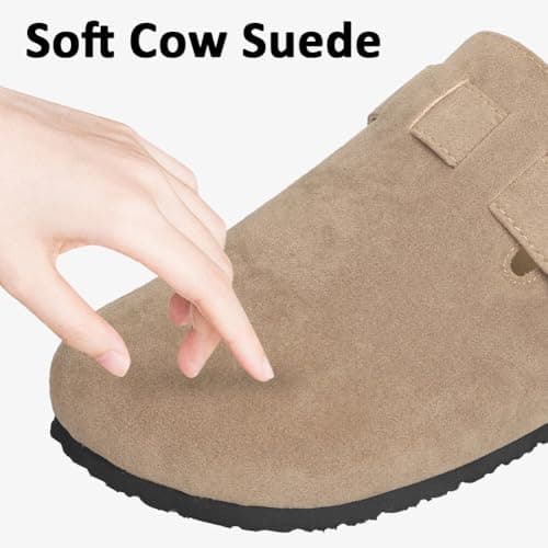 WINSEAD Unisex Potato Shoes Clog Suede Cork Footbed