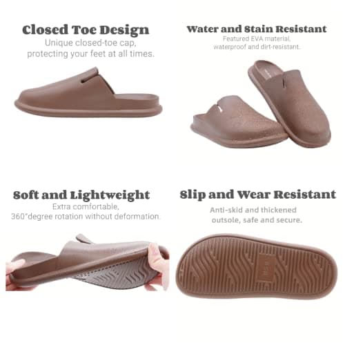 Meetinspace Unisex EVA Clogs Wide Round Toe Lightweight Comfortable Couples Slip-On Shoes