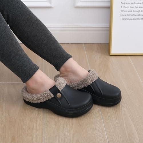 Classic Waterproof Fur Lined Winter Slippers for Men and Women