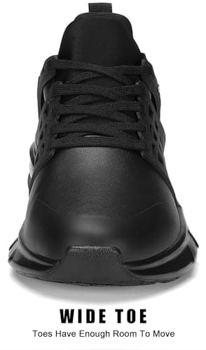 ARISIC Men's Slip Resistant Waterproof Work Shoes for Kitchen Chef Comfort