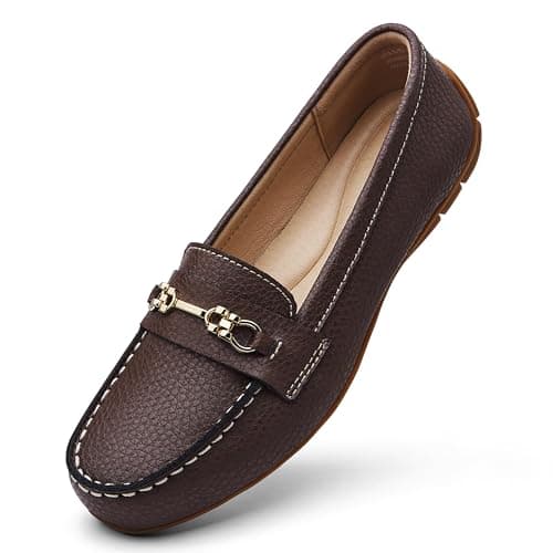 KORDAL Women's Lightweight & Comfortable Leather Loafers for Casual & Business