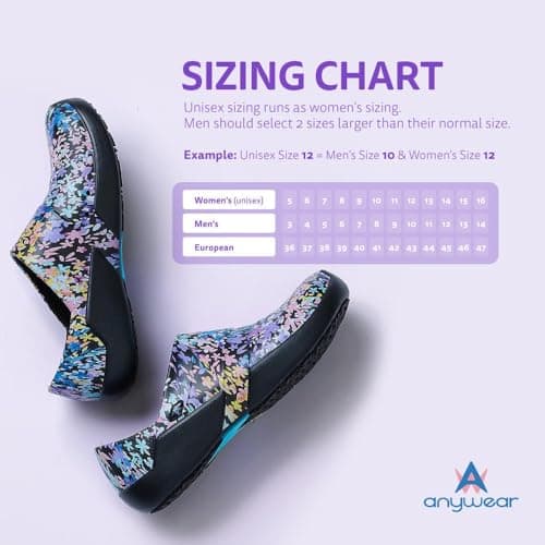 Anywear Journey Lightweight Waterproof Clogs - EVA Cushioning for Gardening, Food Service, Medical Professionals