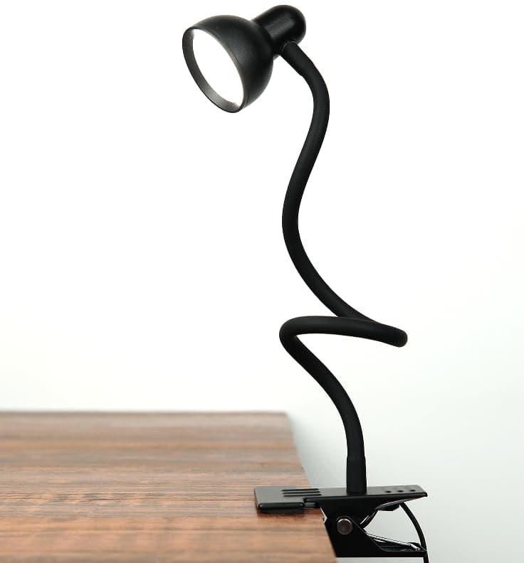 3 Color Modes Dimmable Reading Light for Bed with Gooseneck Clamp Desk Lamp