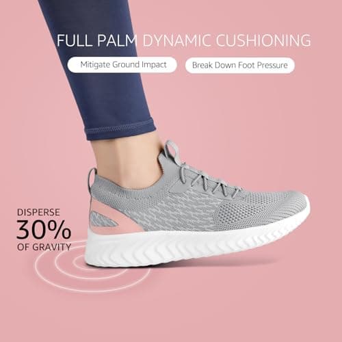STQ Women's Memory Foam Arch Support Walking Shoes Lightweight and Comfortable