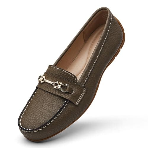 KORDAL Women's Lightweight & Comfortable Leather Loafers for Casual & Business