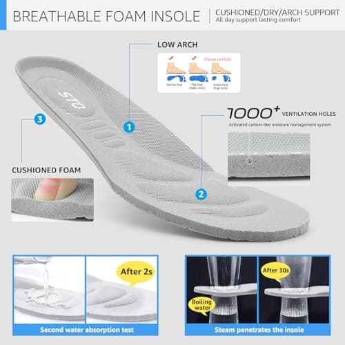 STQ Women's Memory Foam Arch Support Walking Shoes Lightweight and Comfortable