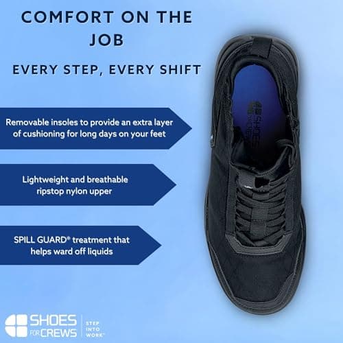 Men's & Women's Tigon II Slip Resistant Work Sneakers, Black