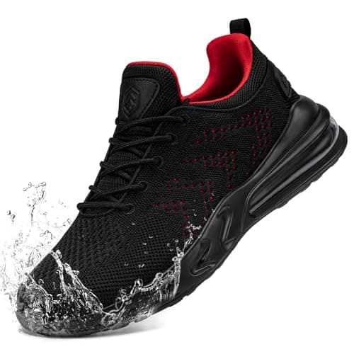 Mens Non-Slip Work Shoes Slip-On Water Resistant Walking Sneakers