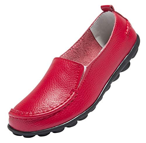 ANYUETE Women's Comfortable Leather Flat Loafers