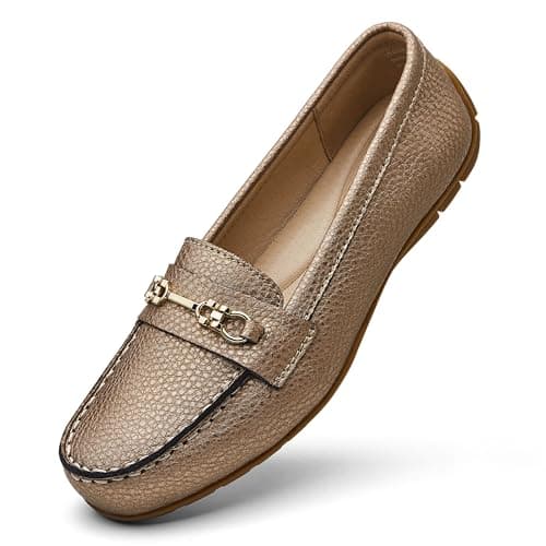 KORDAL Women's Lightweight & Comfortable Leather Loafers for Casual & Business