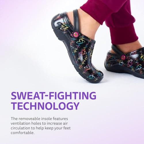 Anywear Zone Lightweight Nursing Clogs - Non-Slip, Ventilated EVA Cushioning