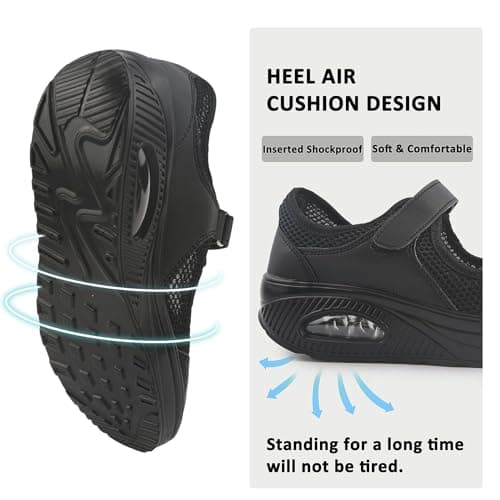 Git-up Women's Comfortable Non-Slip Nursing Shoes for Heel Pain Arthritis Diabetes