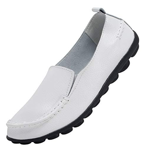 ANYUETE Women's Comfortable Leather Flat Loafers