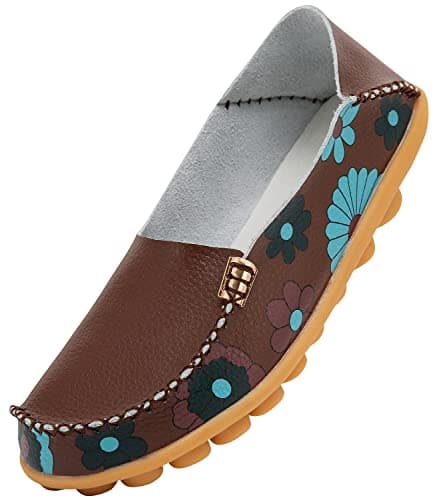 ANYUETE Women's Comfortable Leather Flat Loafers