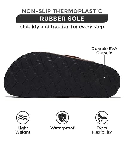 Project Cloud Women's Genuine Suede Footbed Memory Foam Arch Support Clog Slippers (Benton)