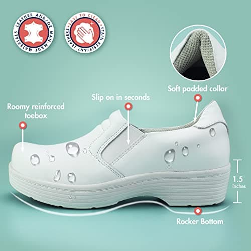 Hawkwell Pro Leather Nurse Clogs for Women