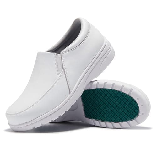 PEDASVON Women's Extra Wide Width Lightweight Slip Resistant Work Shoes