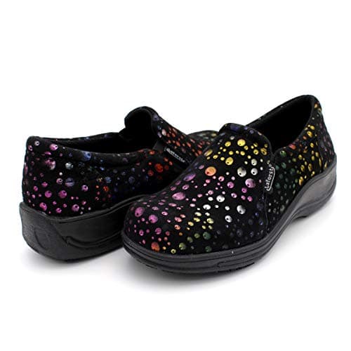 Womens Leather Slip Resistant Nursing Work Clogs