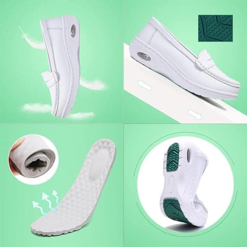 WCXTY Orthopedic Nursing Shoes for Women: Arch Support, Comfortable & Slip-Resistant, Breathable Work Shoes