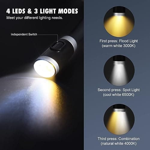 LED Neck Reading Light for Bedtime Reading (Black)