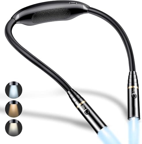 Ergonomic Rechargeable LED Reading Lamp, 3 Eye Protection Modes & 80+ Hours Endurance