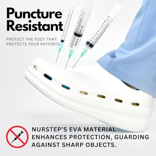 Nurfit NURSTEP Unisex Lightweight Slip-On Comfortable Slip-Resistant Medical Clog with Arch Support for Healthcare Worke