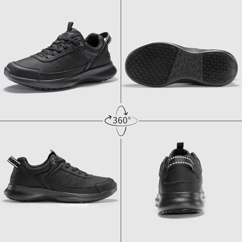 SPIEZ Women's Non-Slip Work Shoes, SRC Certified for Restaurant & Kitchen