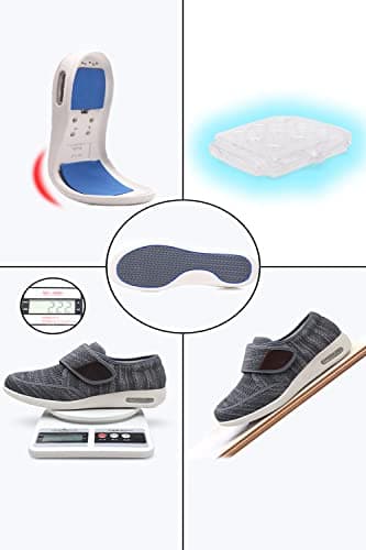 Men's Diabetes-Friendly Adjustable Sports Shoes with Anti-Slip Soles