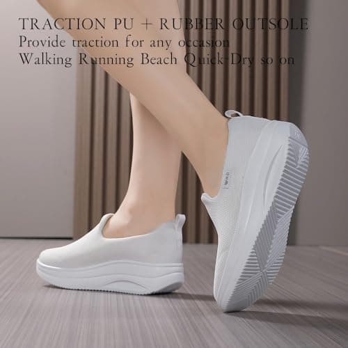 Roltte Women's Slip-On Nurse Shoes, Slip Resistant & Comfortable for Work