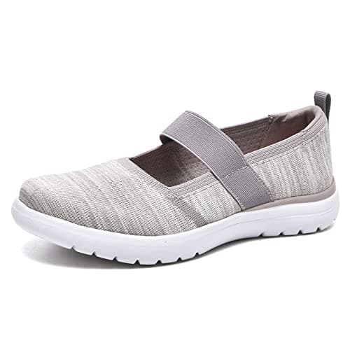 HONHOLD Women's Comfortable Knit Mary Jane Flat Shoes with Arch Support