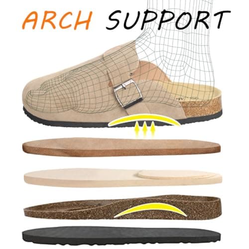 WINSEAD Unisex Potato Shoes Clog Suede Cork Footbed
