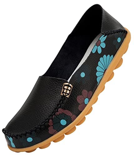 ANYUETE Women's Comfortable Leather Flat Loafers