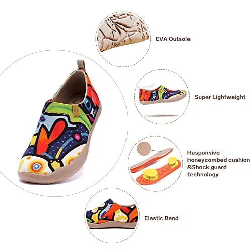 UIN Women's Floral Casual Slip-On Shoes Lightweight & Comfortable
