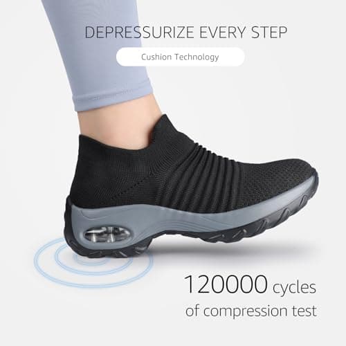 Non-Slip Arch Support Walking Shoes for Women | breathable Mesh Tennis Sneakers